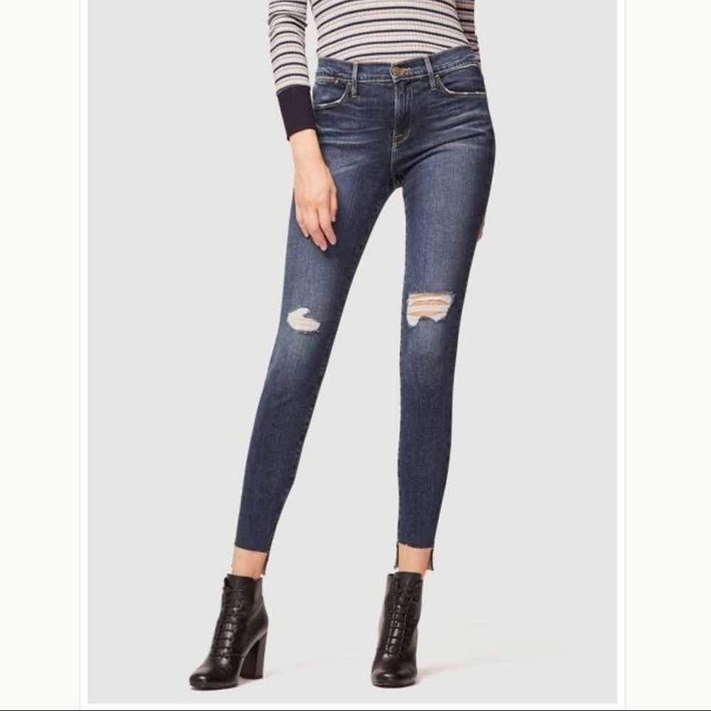 Frame Demim step hem high rise jean